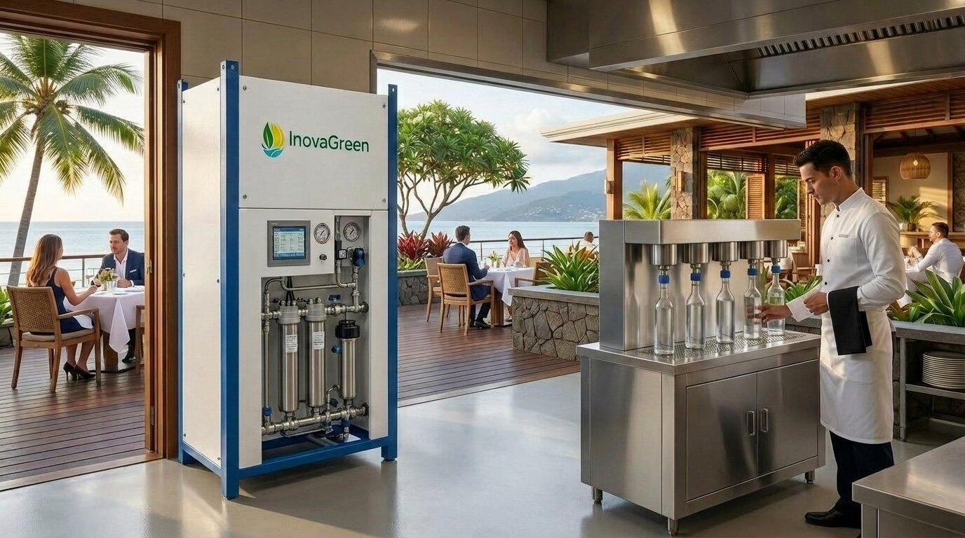 Fontaine atmosphérique pour restauration et hôtellerie HoReCa, eau potable sur place
